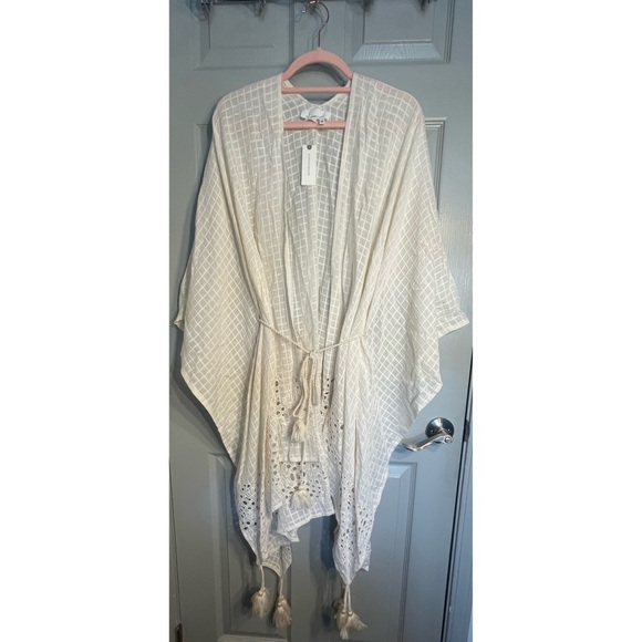 Anthropologie Tasseled Eyelet Kimono NWT (One Size Fits All) - Picture 5 of 13